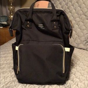 Diaper or breast pump backpack.